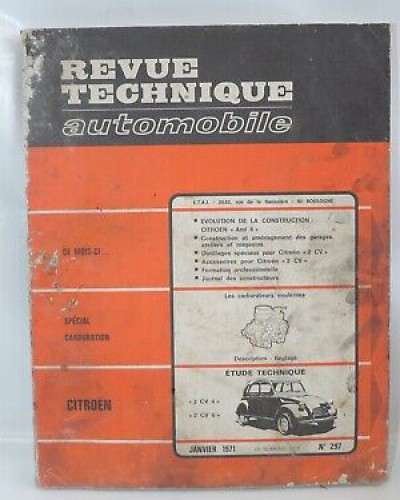 CITROËN 2CV 4 et 6 (Ami 8 AK) - Revue Technique Automobile