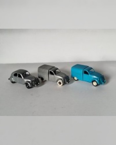 CLE CLEMENT GAGET lot of 3 CITROEN 2CV 1/48 norev minialuxe cij
