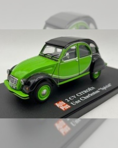 Citroën 2CV Charleston Spécial Auto Plus 1:43 Green Black Diecast No Blister
