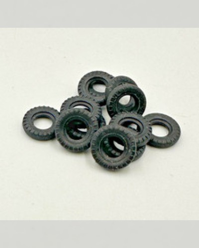 Lot of 12 tires 13/7 (855) for Dinky Toys 500 Citroen 2cv