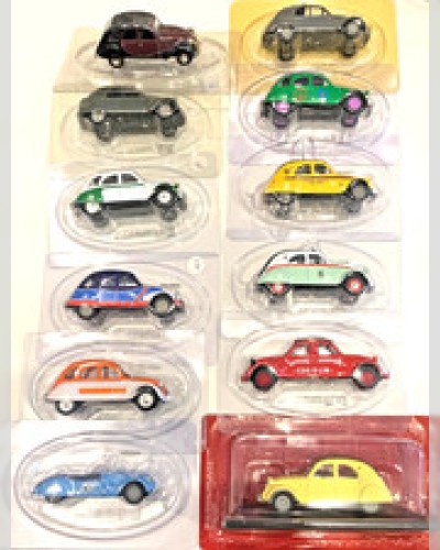 LOT of 12 X Citroen 2 CV Sedan New Box ATLAS or HACHETTE collection