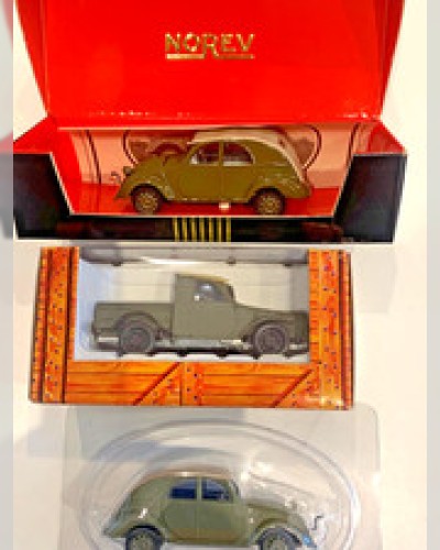 LOT of 3 x Citroen 2 CV Prototype New in box including 1 NOREV black line