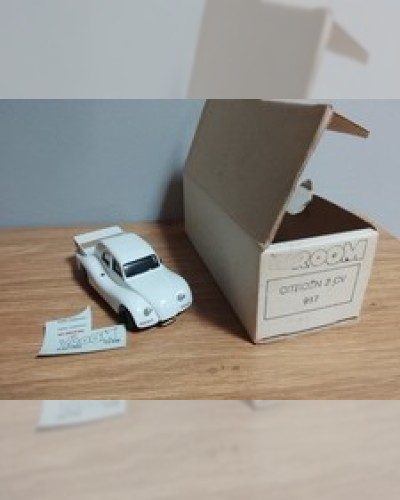 Vroom Citroën 2 CV 917 blanche au 1/43ème avec boite d'origine et décalcomanies