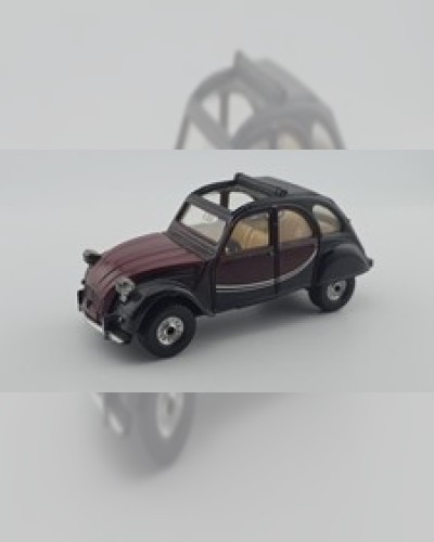Corgi Citroën 2CV6 Black And Burgundy Die Cast Car 1:36