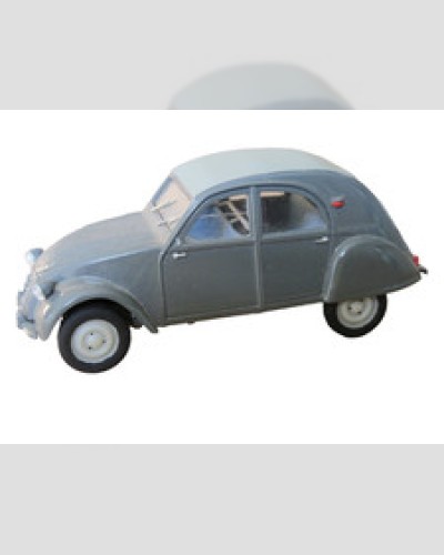 Citroën 2CV Type AZLP 1957 Heller 1:43 Gray Plastic France Assembled Model E474