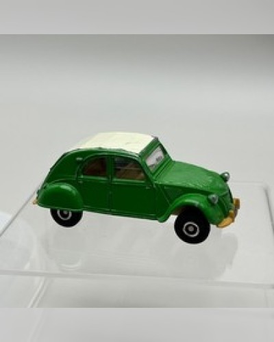 Corgi Citroën 2CV Diecast Model Green White Roof 1:64 Post Discs B7
