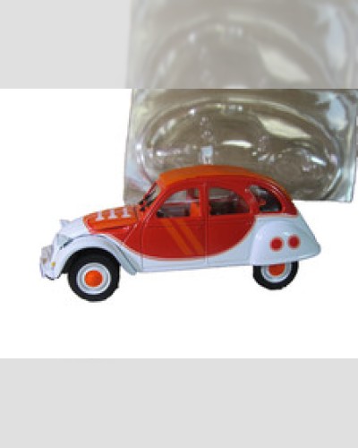 Norev 1: 43 Citroën 2 CV 6 Marcatelo 1982 Orange White New In Blister
