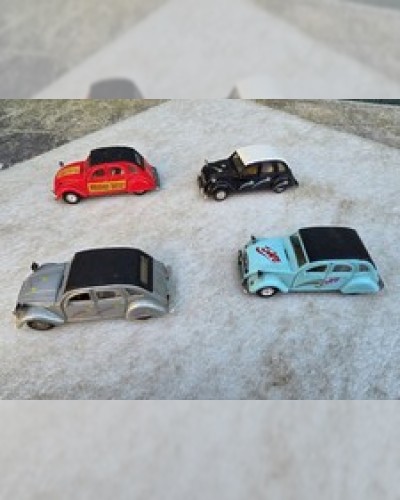 4 WELLY CARS 1/36 Citroën 2CV Metal Miniature Car