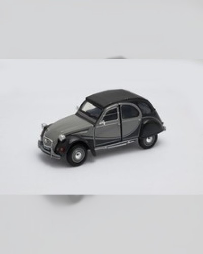 Citroen 2cv 6 Charleston Gray - 1/24 Welly Diecast Miniature Car 24009G