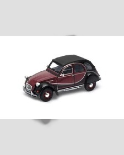 Citroen 2cv 6 Charleston Bordeaux - 1/24 Welly Diecast Miniature Car 24009W