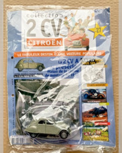 Citroën 2 CV Collection Chaine 1949 No.27 Norev 1: 43 Sealed + Magazine