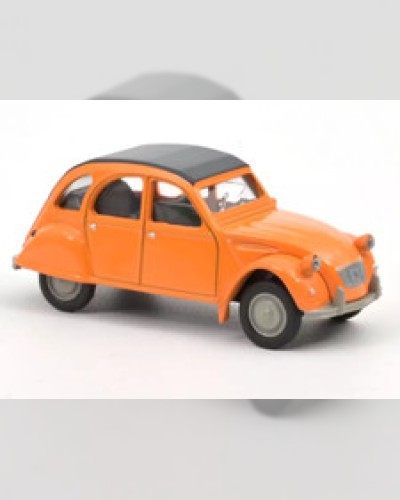 Citroën 2cv Orange 3 inches (6.5cm) 1/54 Norev Diecast Toy Model Car 191027