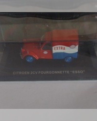 Altaya Citroën 2CV Fourgonnette Esso rouge/blanc/bleu voiture miniature