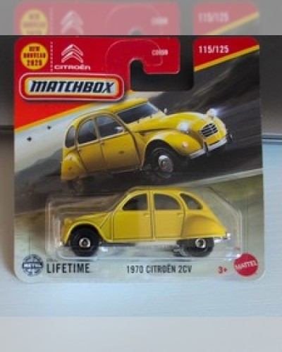 Matchbox Lifetime 1970 Citroën 2 CV 1: 64 Yellow/Black/Silver Combine Postage