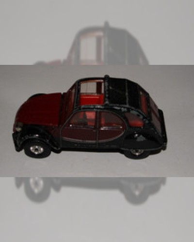 Corgi Citroën 2CV6 Black And Burgundy Die Cast Car 1:36