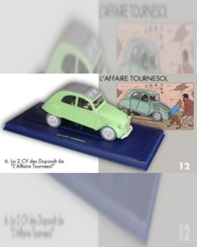 Car tintin number 06 Citroën 2cv dupont affair sunflower