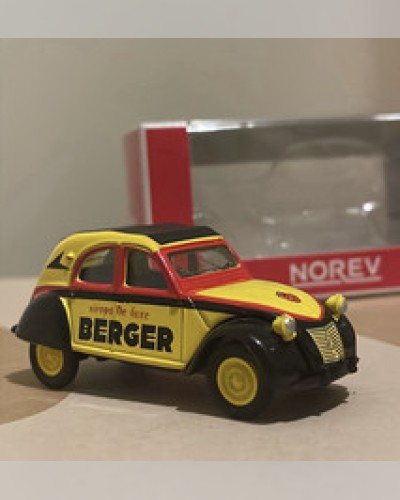 Miniature Norev Citroen 2CV Berger TDF 1/54 1/64 3 inches New in box RARE
