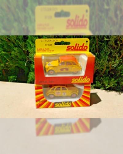 SOLIDO: LOT OF 2 CITROEN 2 CV / BOXES / SCALE 1.43